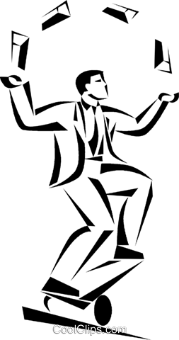 Businessman Juggling Royalty Free Vector Clip Art Illustration - Businessman Juggling Royalty Free Vector Clip Art Illustration (253x480)