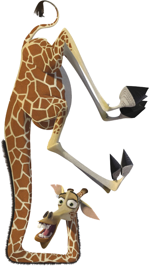 Melman Gloria Alex Marty Madagascar - Madagascar Giraffe Cartoon Png (1280x1024)