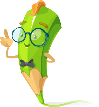 Cartoon Pencil Sticker Vol 01 Messages Sticker-9 - Lapiz Verde Animado (342x367)