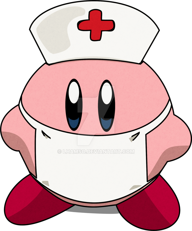 Kirby The Nurse By Lhamso - Digital Art (800x962)