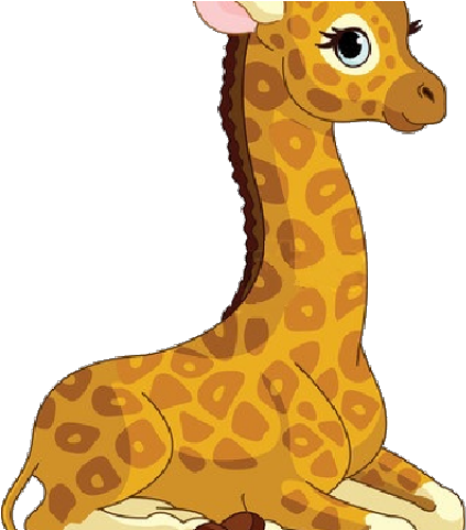 Cartoon Baby Giraffe Images - Pre-cut Cute Baby Animals Edible Rice / Wafer Paper (640x480)