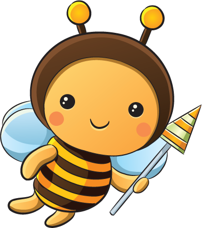 ภาพสัตว์ป่าน่ารักๆ สำหรับนำไปแต่งภาพเอง เพื่อนๆ - Honey Bee (401x451)