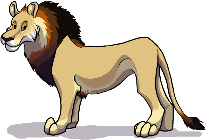 Cartoon Lion By Tirrih On Clipart Library - Masai Lion (900x680)