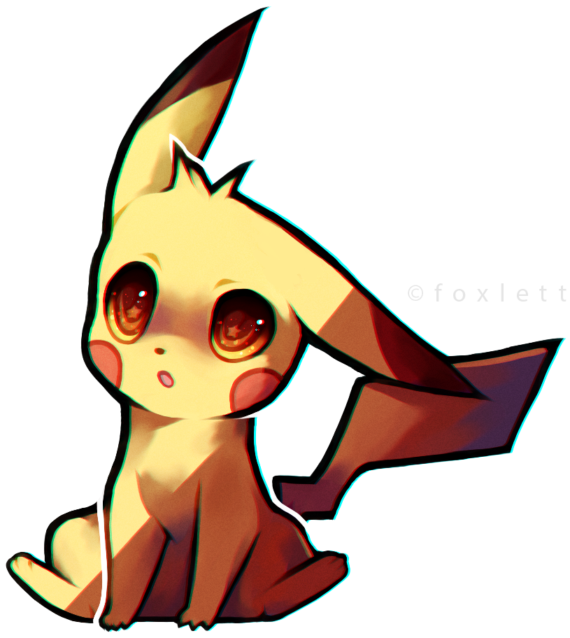 Pikachu By Foxlett - Pikachu Fanart Png (815x912)