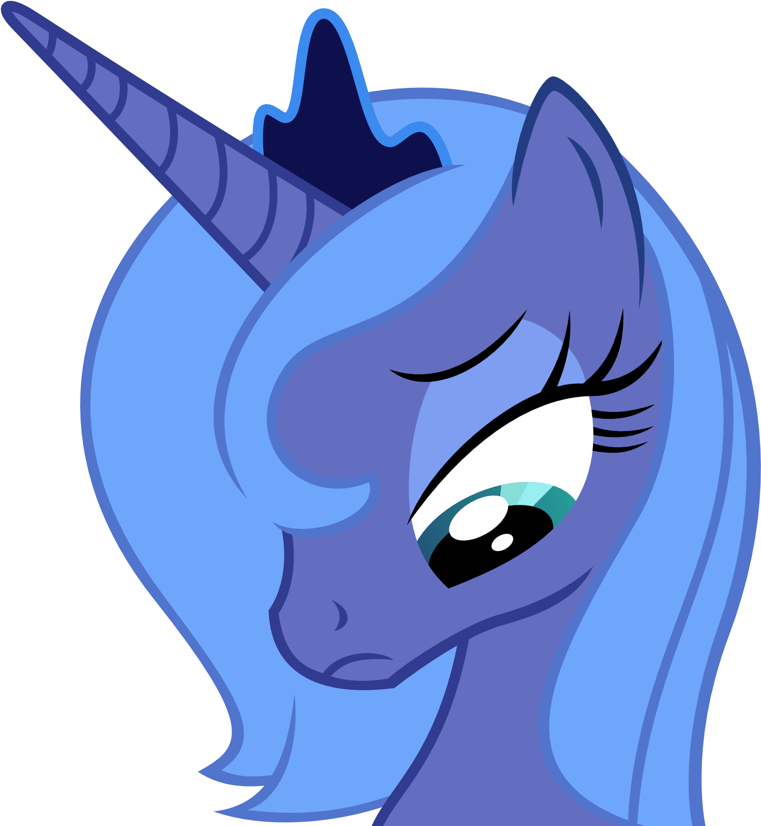 Pony Princess Luna Winged Unicorn Drawing Sunset Shimmer - Luna My Little Pony (1654x1778)