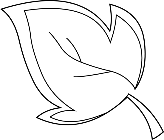 Leaf Outline Clip Art Black Clipart Panda Free Clipart - White Clipart Transparent Leaf (550x469)