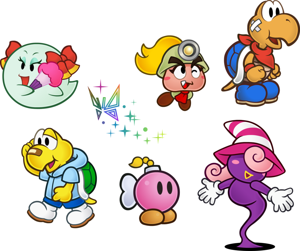 Paper Partners By Doctor-g - Paper Mario The Thousand Year Door Partners Pixel Art (977x818)