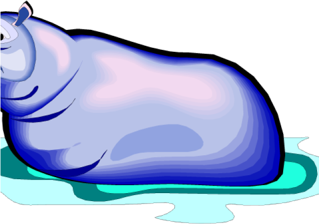 Hippopotamus Clipart Grey - Hippopotamus Clipart Grey (640x480)