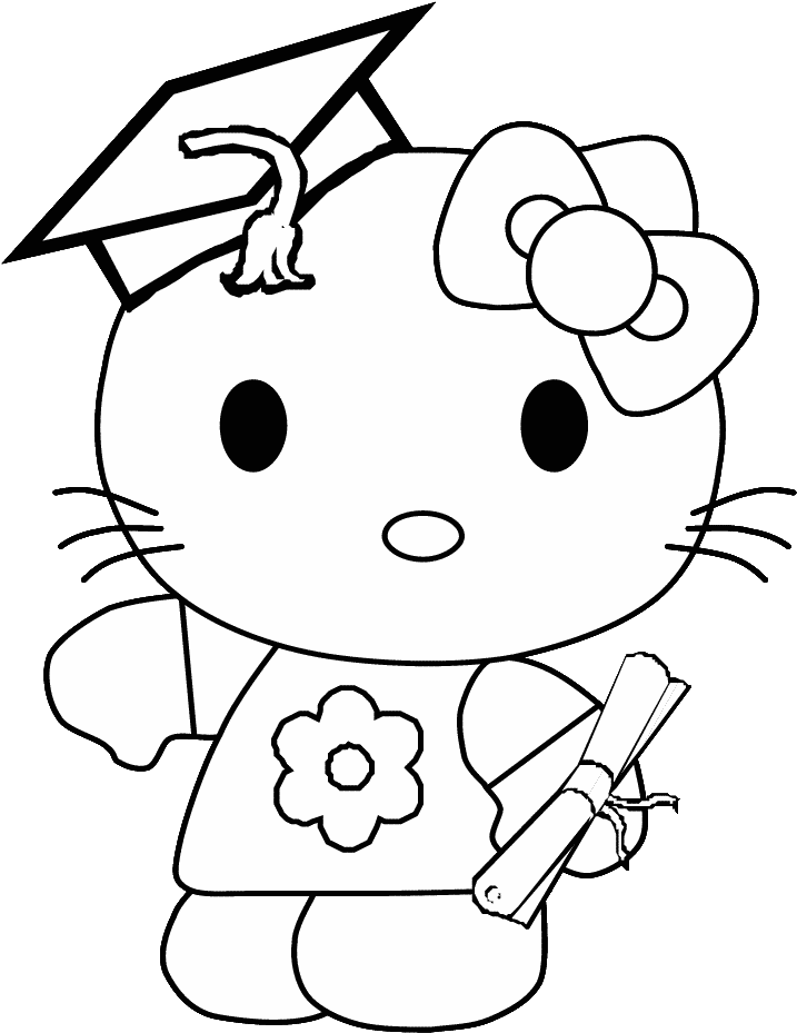 Hello Kitty Coloring Pages (718x957)