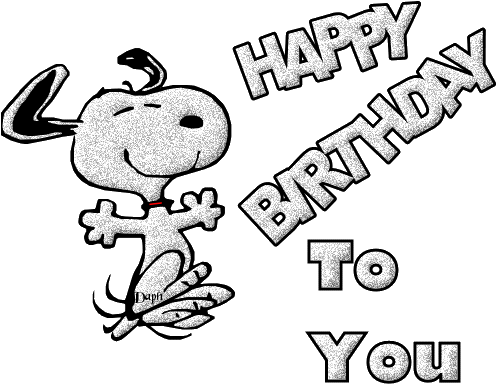 Happy Birthday - Happy Birthday Snoopy Animated (500x500)