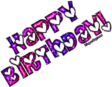 Birthday Wishes And The Plot Thickens - Happy Birthday Glitter Text (398x311)