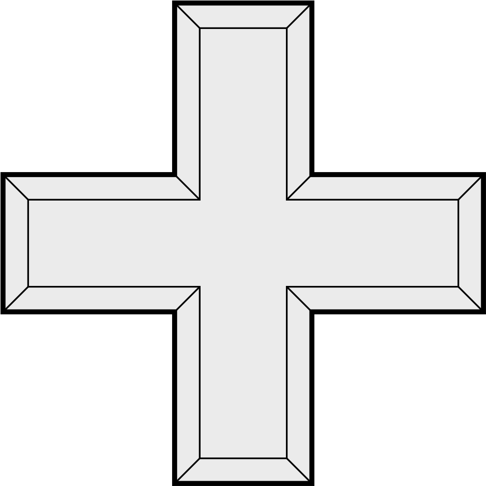 Coa Illustration Cross Facetted V2 - Illustration (1024x1024)