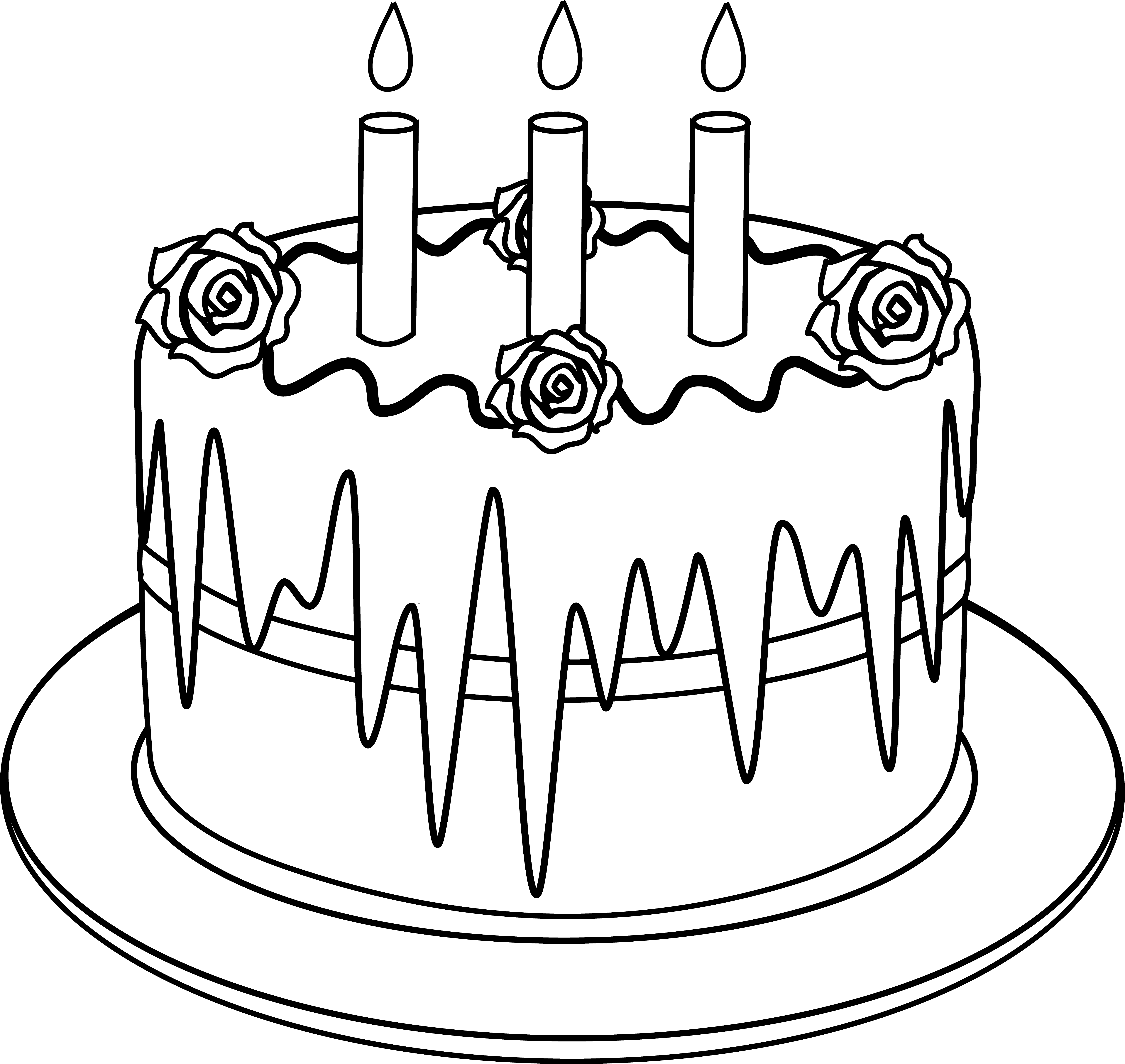 Clip Arts Related To - Draw A Fancy Birthday Cake (6085x5754)
