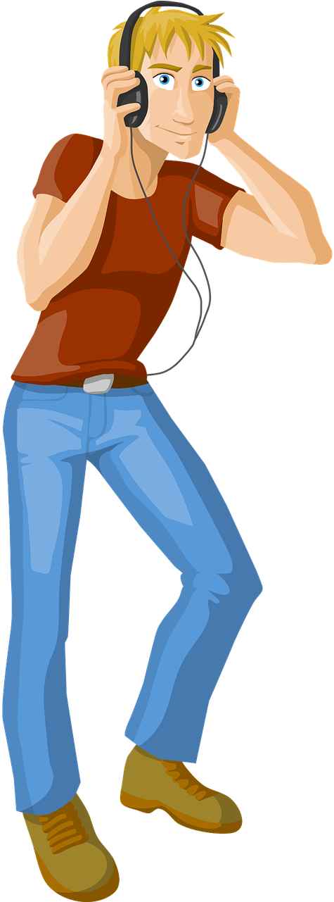 Man, Guy, Jeans, Dancing, Headphones, Music, Listening - Одному Человеку В 2000 Году Было 25 Лет А В 2005 20 (640x1280)