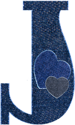 Blue Denim Jeans - Alphabet (426x428)