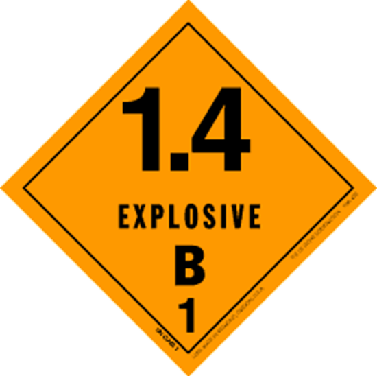 Pm-hml435 Hazardous Material Explosive Labels 4" X - Factory Act 1948 (550x548)