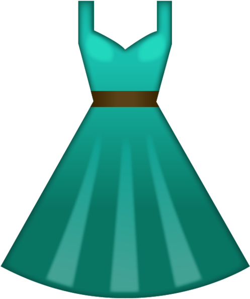 Dress Clipart Emoji - Green Dress Emoji Png (600x600)