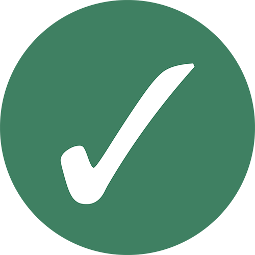 2 Tick In Circle Green Blue - Tick (500x500)