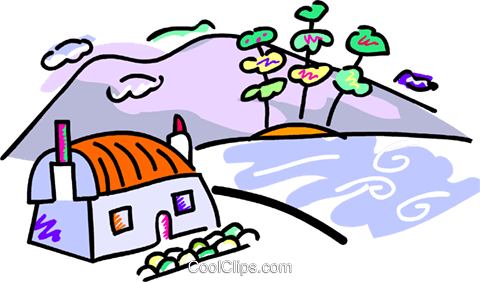 Farm House Royalty Free Vector Clip Art Illustration - Farm House Royalty Free Vector Clip Art Illustration (480x282)