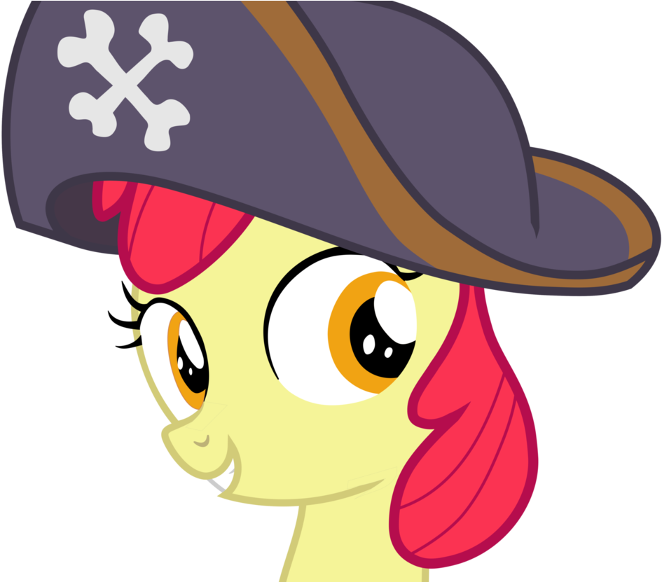 Apple Bloom W/ Pirate Hat By Frownfactory - Cartoon (962x830)