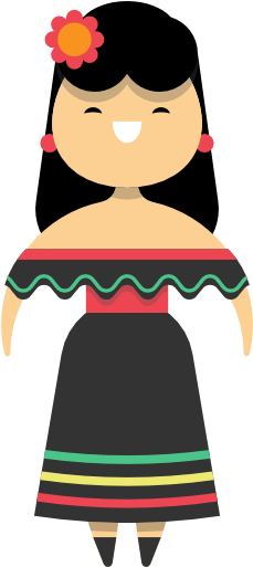 Mexican Cartoon People - Mujer Mexicana Icono (512x512)