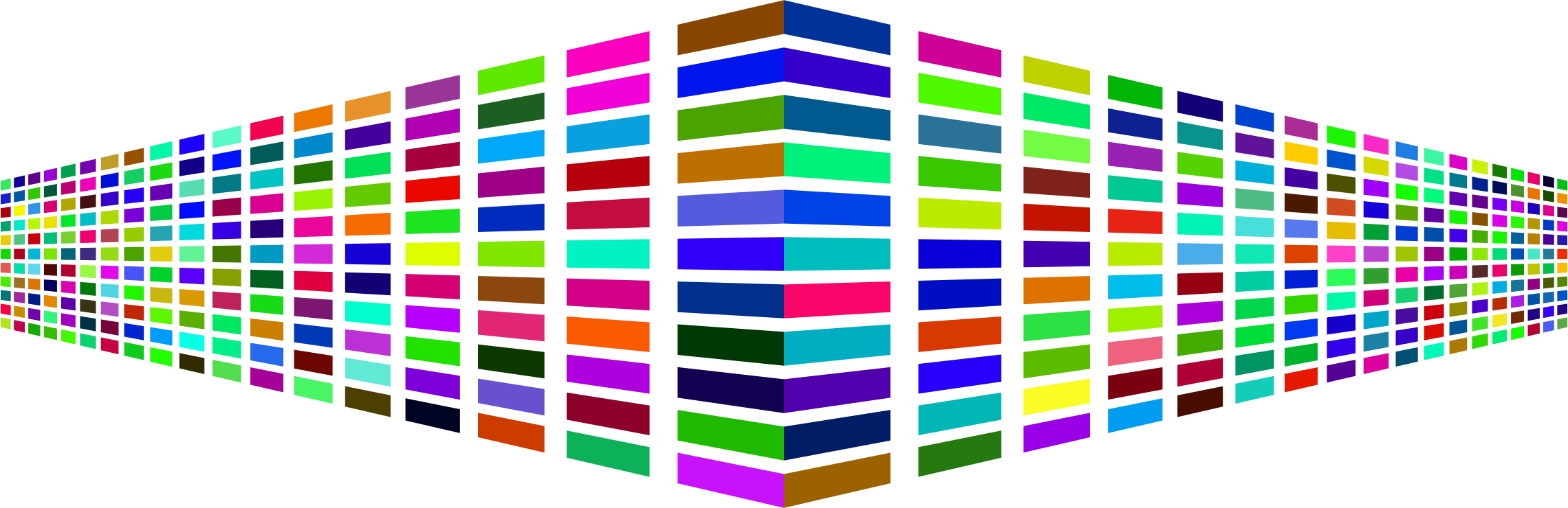 Squares Clipart Colorful - Perspective Squares (2280x740)