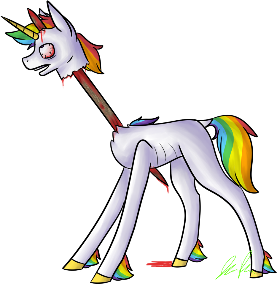 Unicorn Drawing Death Legendary Creature Clip Art - Dead Unicorn Png (1024x1030)