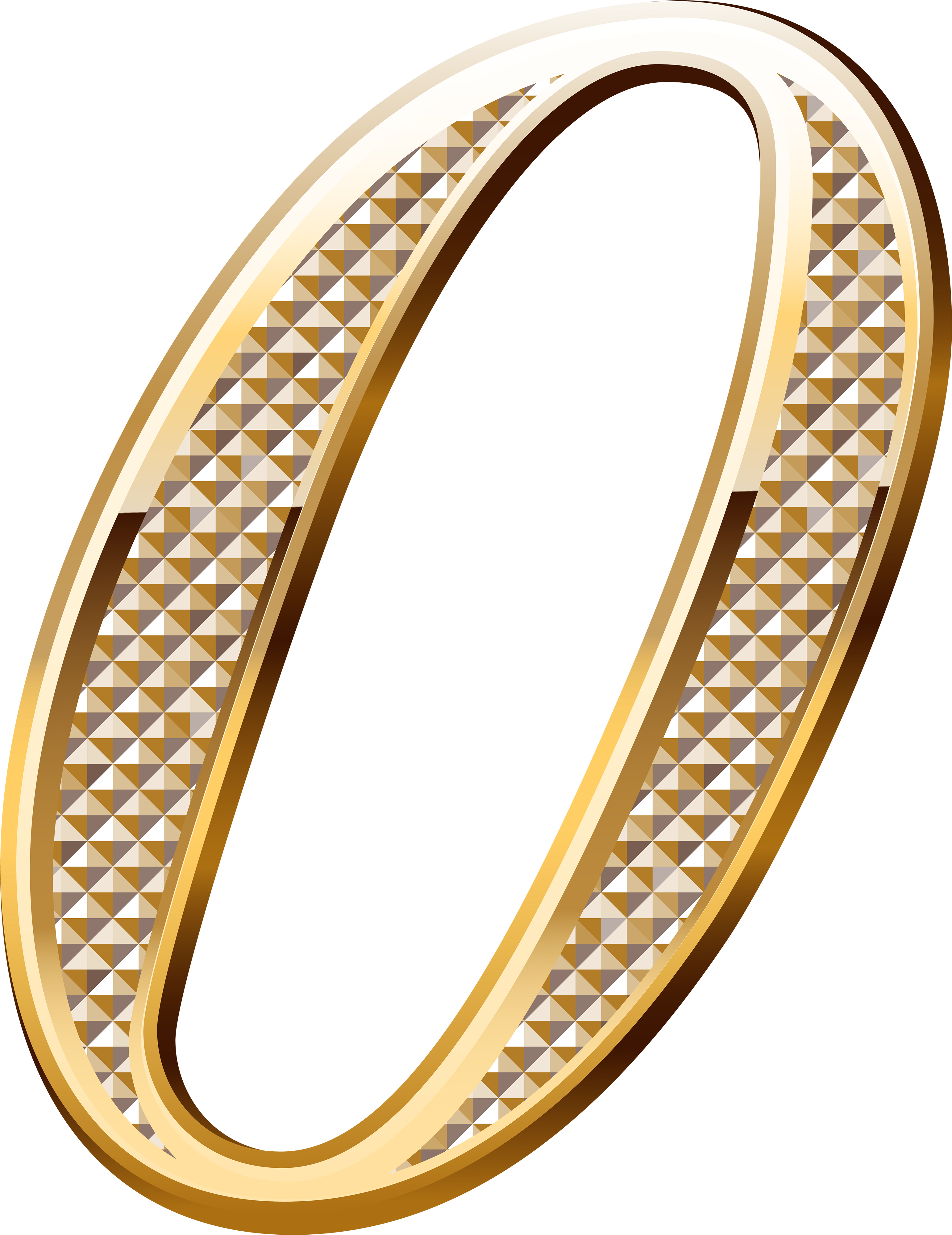 Numbers ‿✿⁀ - Gold Number 0 Png (3152x4088)