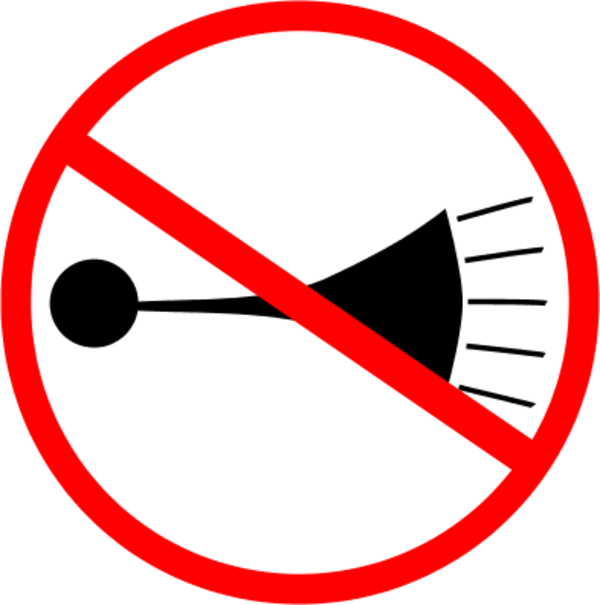 No Horn Allowed Sign - No Honking Sign Vector (600x605)