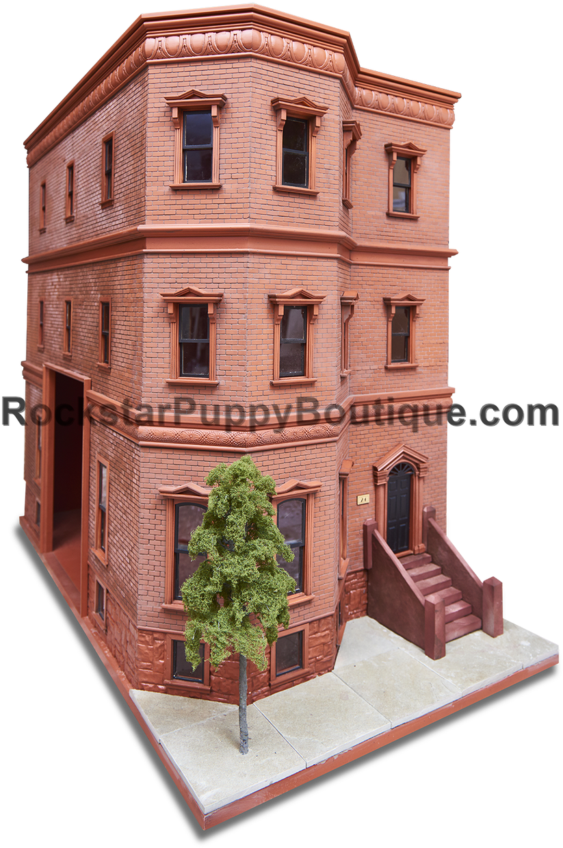 Brooklyn Brownstone Dog House - Brownstone Dog Walkers (901x1280)