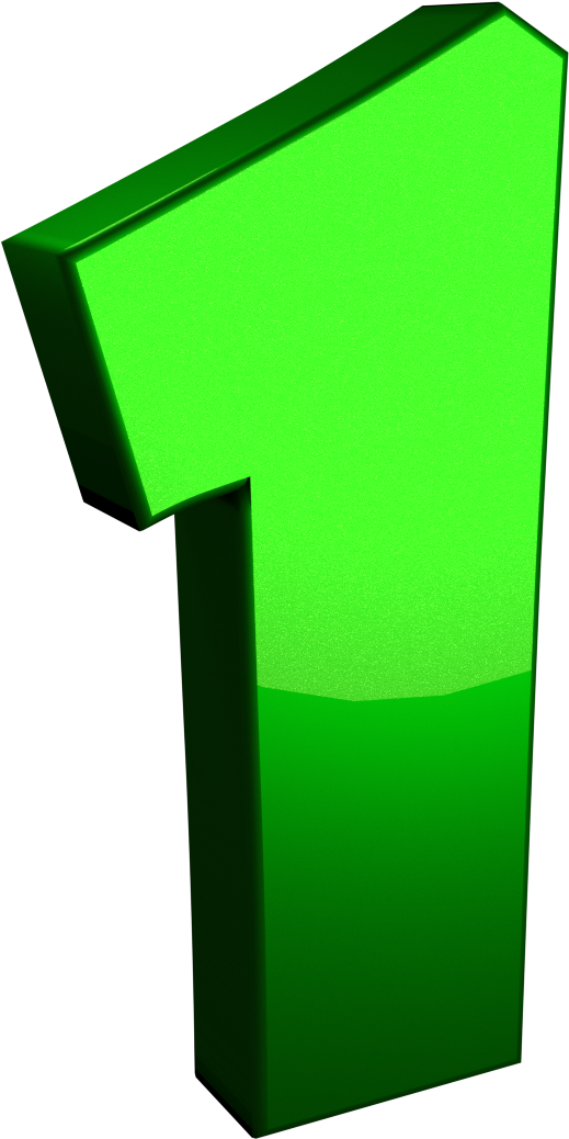 3d One Number Png - Number One 3d Png - (1600x1200) Png Clipart Download
