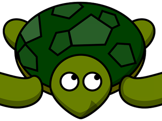 Sea Grass Clipart Turtle Habitat - Cartoon Turtle Png (640x480)