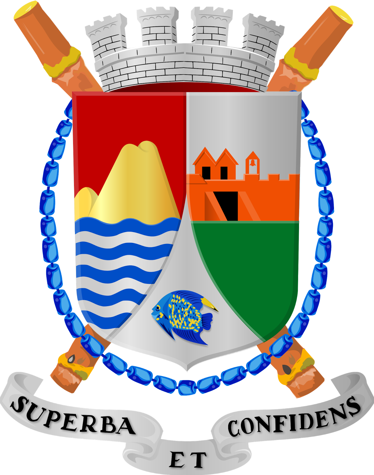 Birth Clipart Plausible - Statia Coat Of Arms (1262x1600)