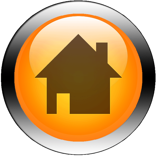 Coroflot - Home Button Icon Orange (638x638)
