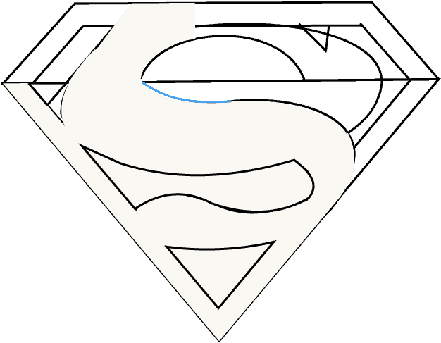 How To Draw Superman Logo Easy Step By Step Drawing - Superman Logo (678x600)