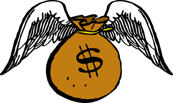 Money Flying Away Clipart - Money Mugs,unisex Ceramic Papa Mug,coffee Mug,gift (580x346)