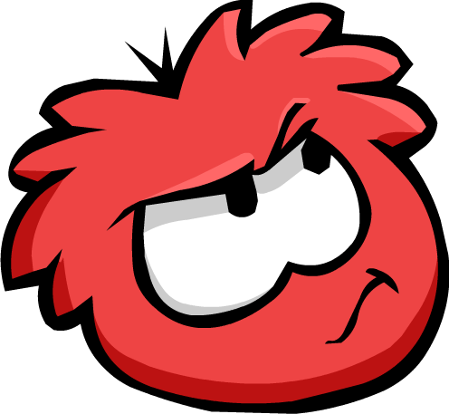 Elegant Treasure Clipart Image Red Puffle Thinking - Thinking Puffle Png (496x457)