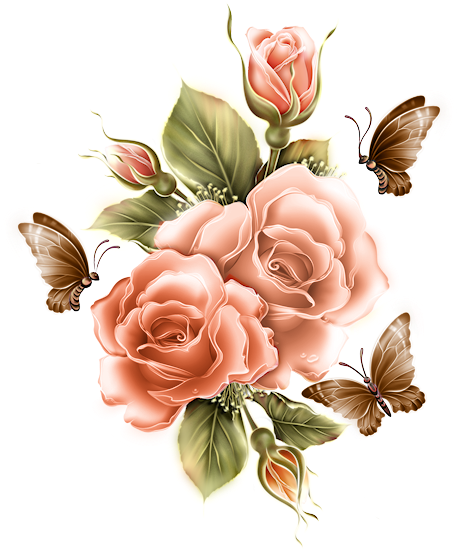Vintage Flowersdiy - Flowers For Decoupage (463x583)