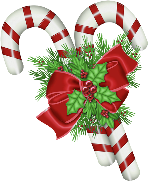 Add Santa Claus And His Elf Helper To Your Christmas - Christmas Candy Cane Png (513x600)