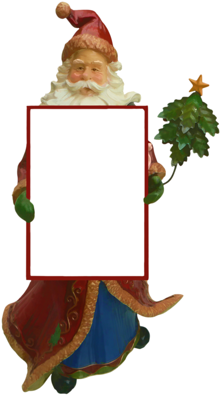 Santa Claus And Placards - Santa Claus (447x800)