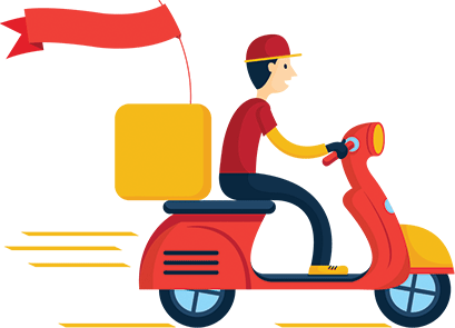 Easy Home Delivery Of Your Agreement Wo Wo Wo Agreement - Delivery Boy Icon Motorsycle (409x295)