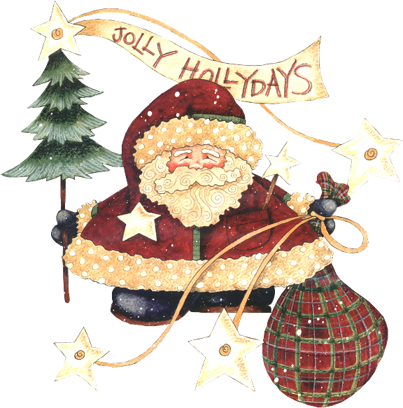 Imágenes De Papa Noel, San Nicolás O Santa Claus - Jolly Holidays 2556x2592.png Shower Curtain (582x588)