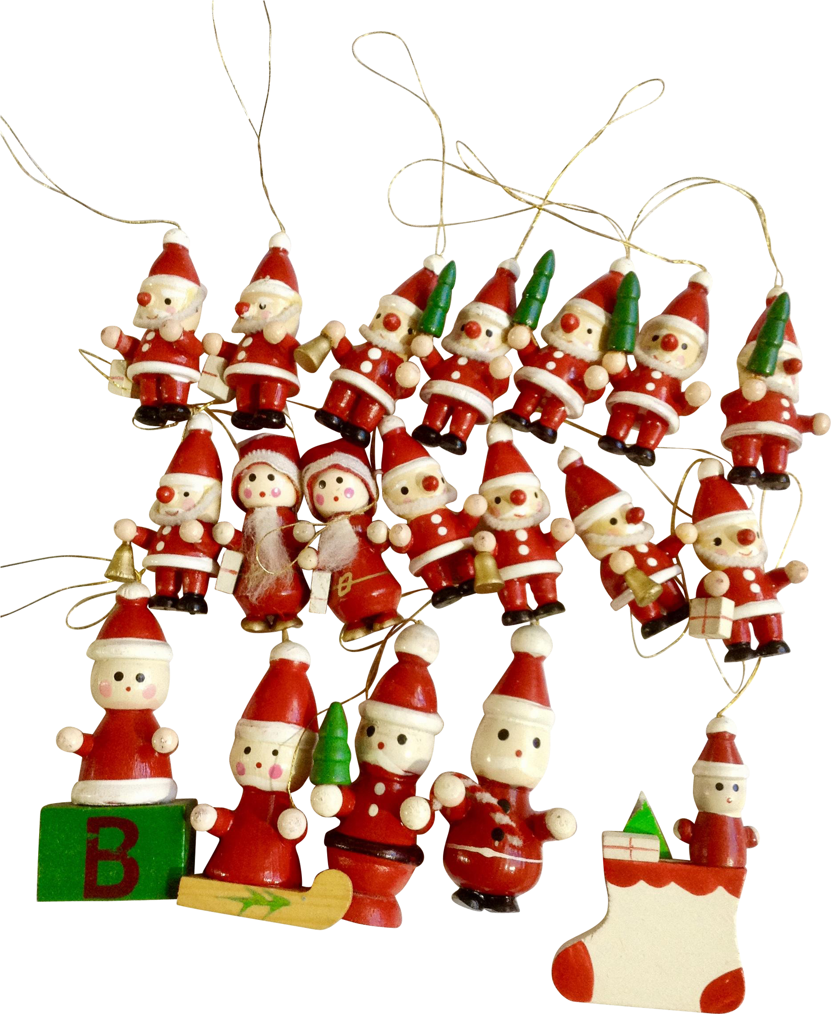 19 Vintage Wooden Santa Claus Hand Painted Christmas - 19 Vintage Wooden Santa Claus Hand Painted Christmas (2048x2048)