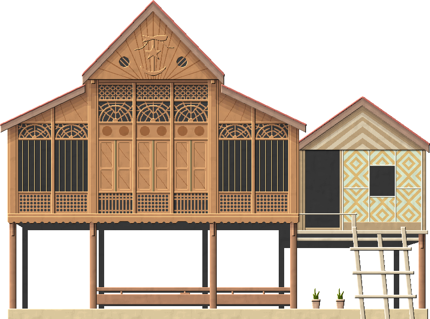 Malay Traditional House By Herbertrocha - Malay Traditional House Vector (867x643)