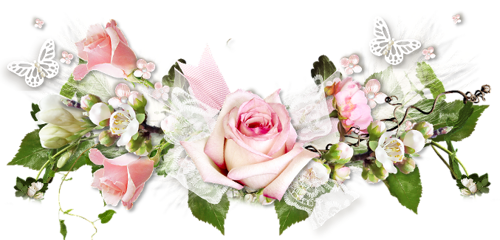 Barre De Séparation Fleurs Pour Vos Créations - Fleurs Pour Un Anniversaire (500x240)