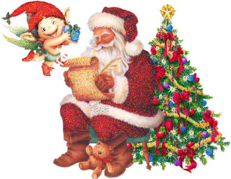 Merry Christmas Santa Claus Animated Wallpapers - Xmas Tree Oval Ornament (477x395)