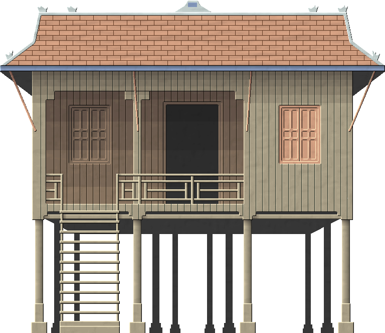 28 Collection Of Khmer House Drawing - Artisan (768x663)