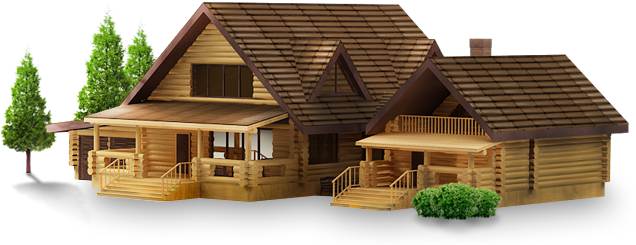 House Transparent Png Sticker - Дома Из Бруса Png (650x244)