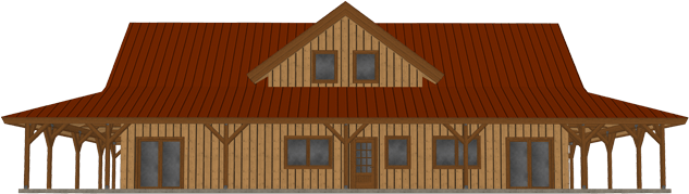Pre-designed Barn Home 3d Renderings Ponderosa Country - Sweet Home 3d (656x257)