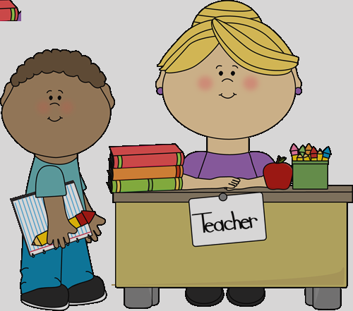 Teacher And Students Cartoon (500x441)